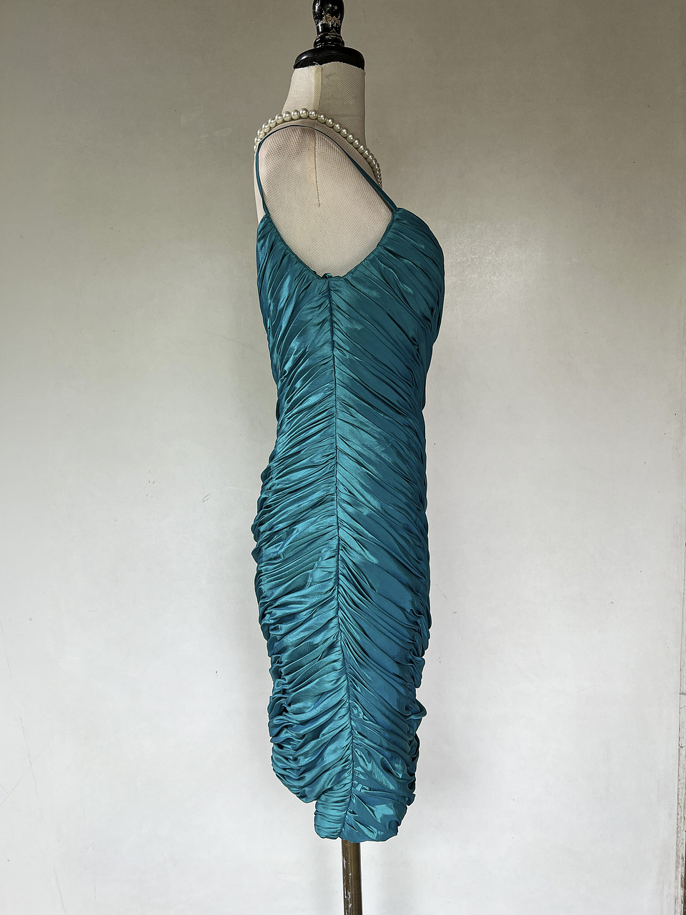 VESTIDO CORTO PETROLEO - TALLA 40 2