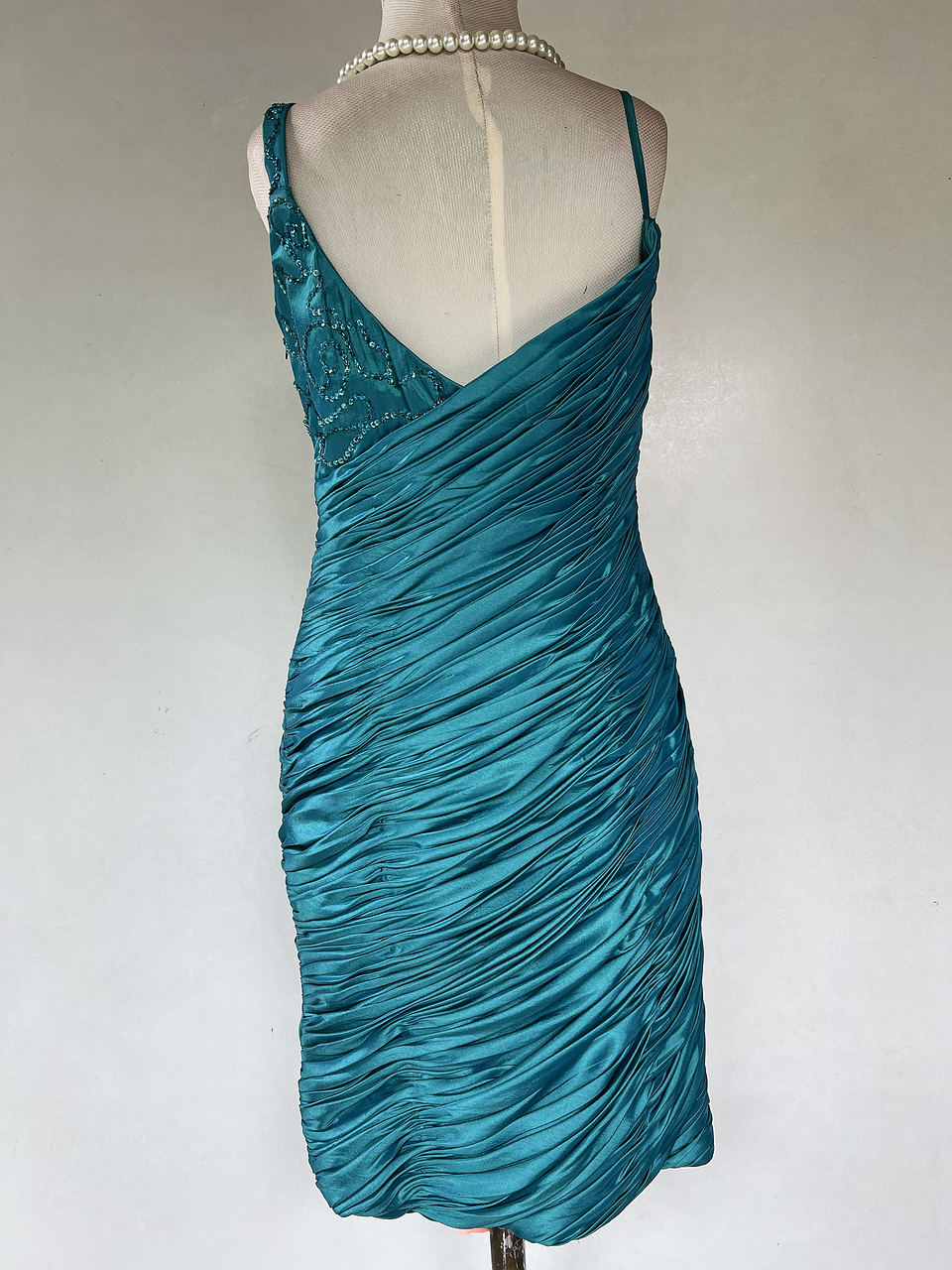 VESTIDO CORTO PETROLEO - TALLA 40 4