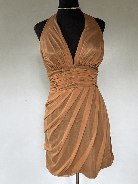 VESTIDO CORTO NARANJA - TALLA 42, 44, 46