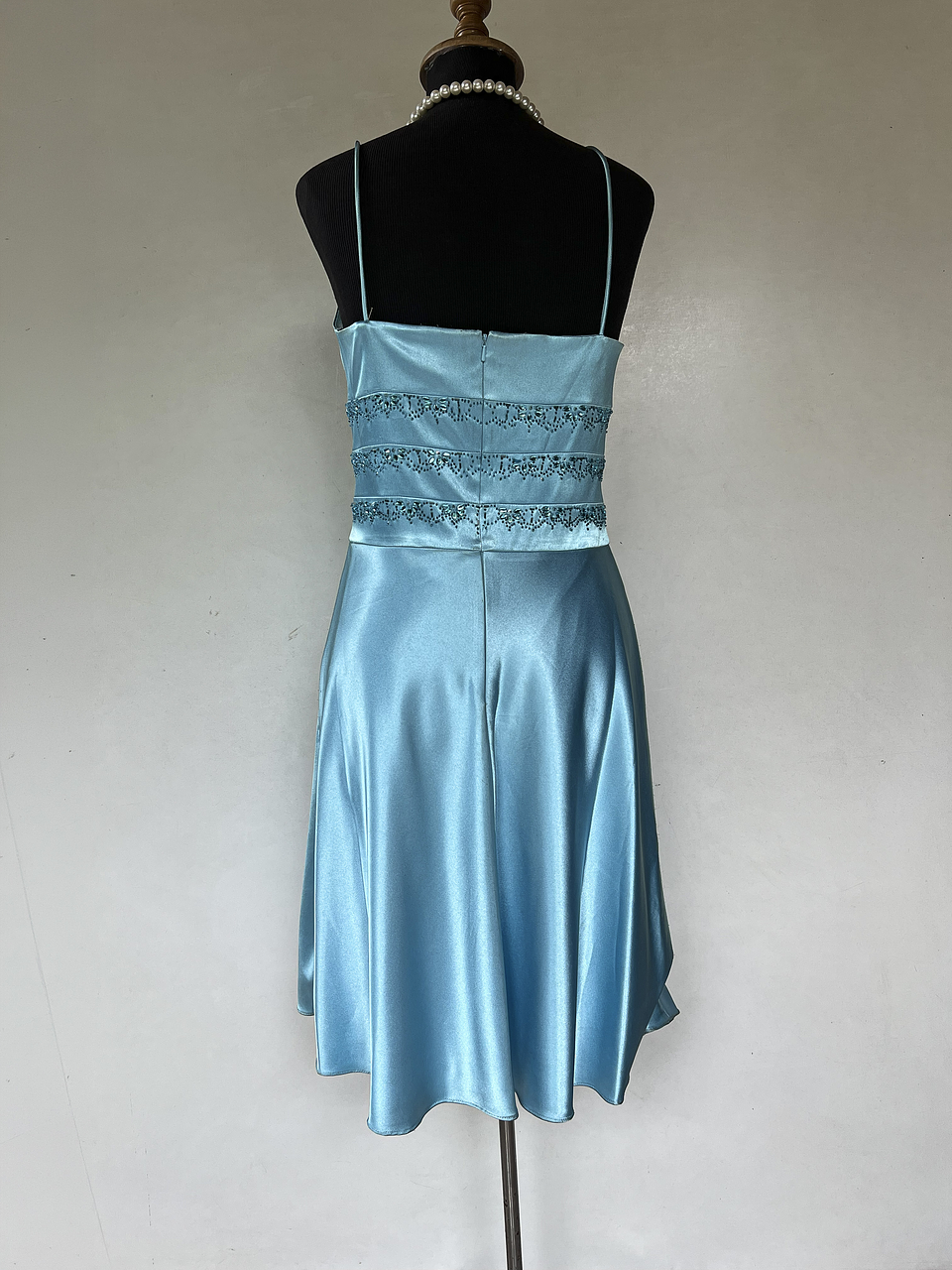 VESTIDO LARGO CELESTE - TALLA 44 4