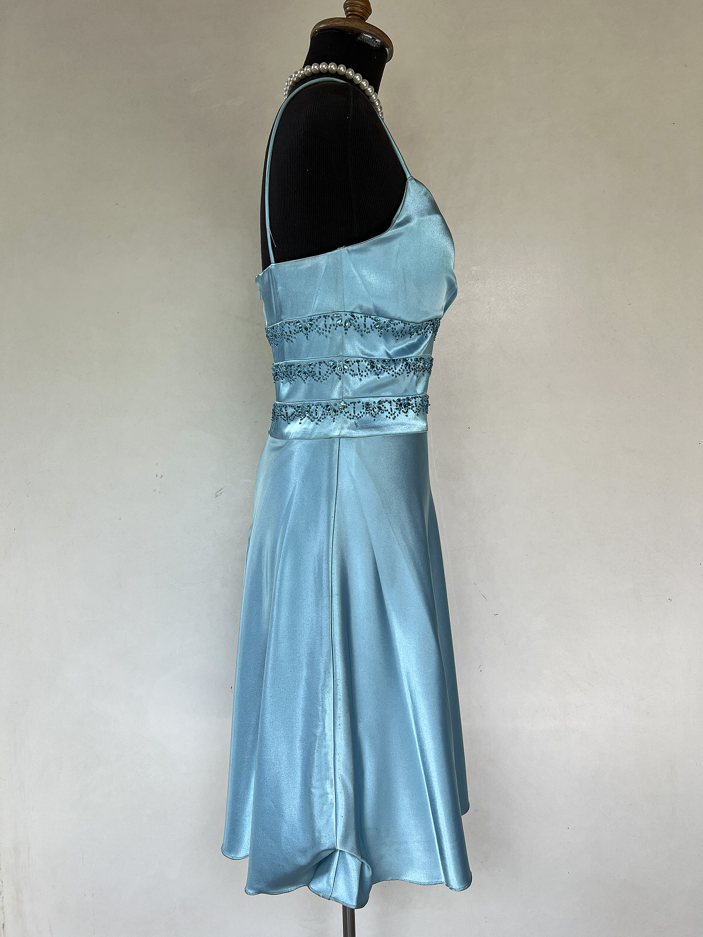 VESTIDO LARGO CELESTE - TALLA 44 2