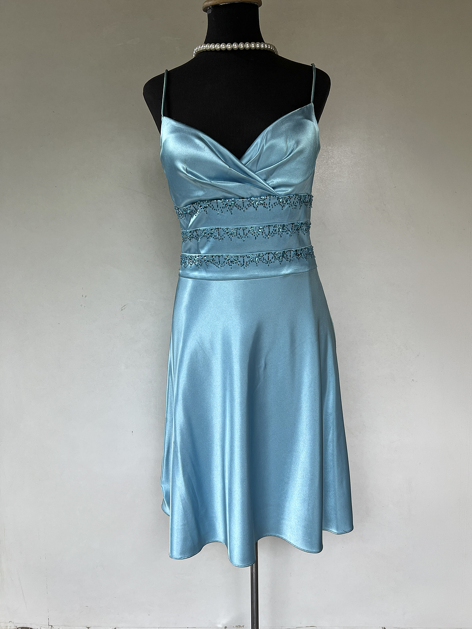 VESTIDO LARGO CELESTE - TALLA 44 1