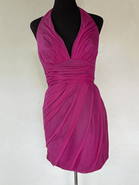 VESTIDO CORTO FUCSIA - TALLA 42, 44, 46
