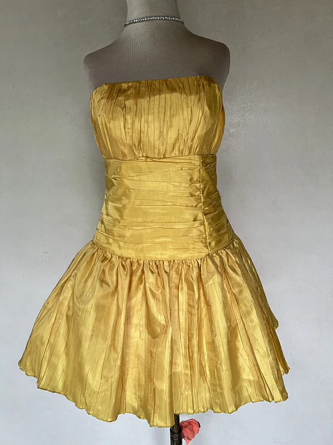 VESTIDO CORTO AMARILLO - TALLA 44
