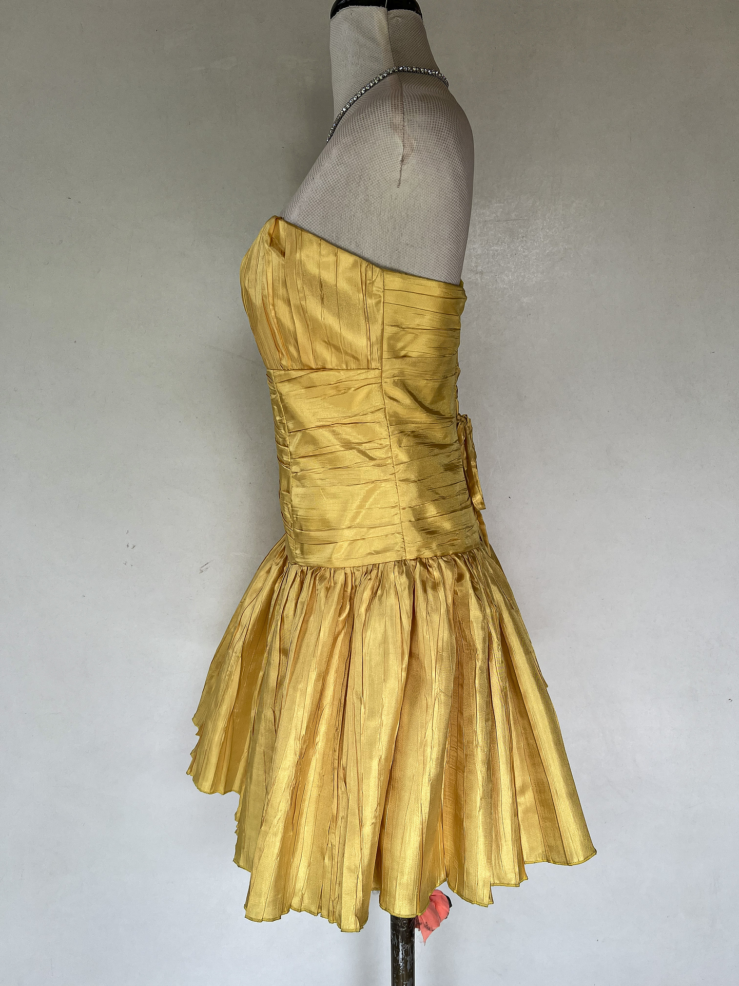 VESTIDO CORTO AMARILLO - TALLA 44 3