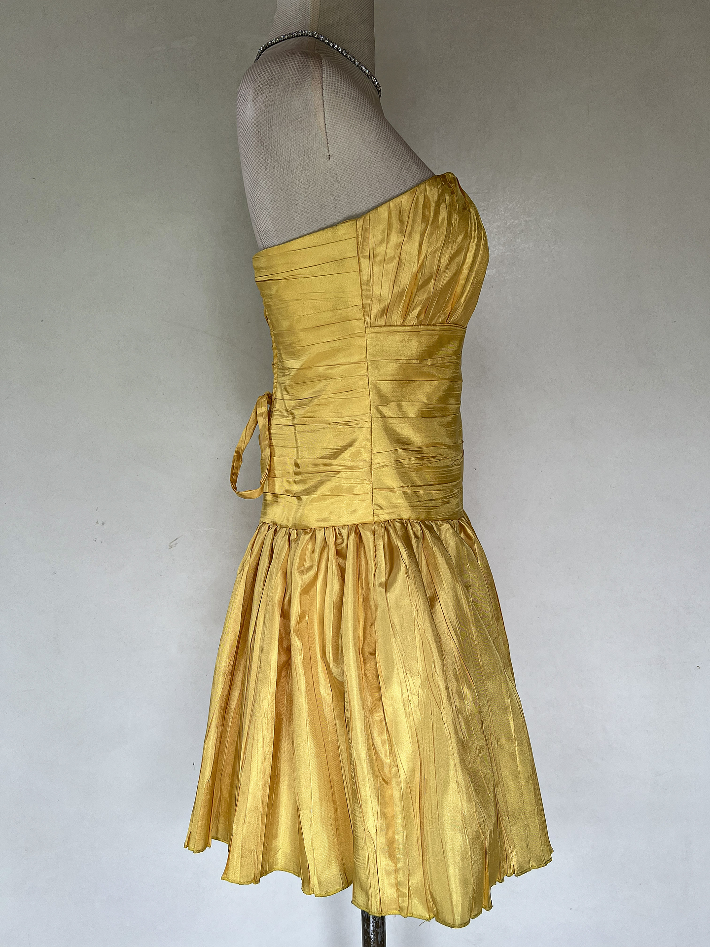 VESTIDO CORTO AMARILLO - TALLA 44 2