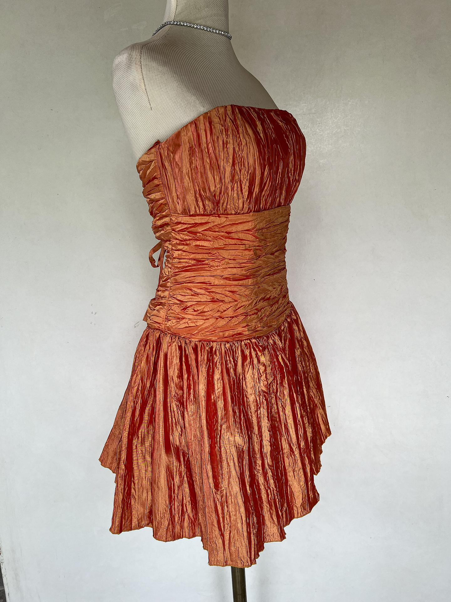VESTIDO CORTO NARANJA - TALLA 44 2