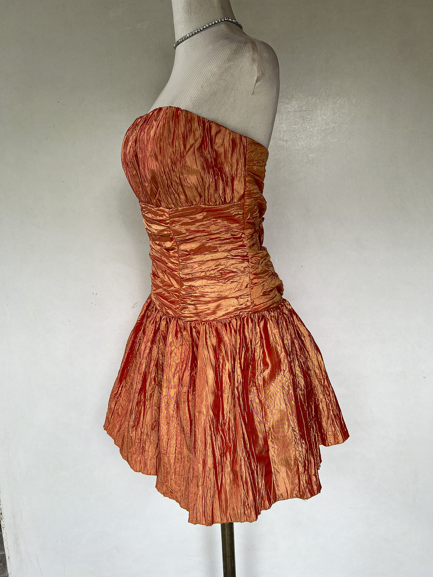 VESTIDO CORTO NARANJA - TALLA 44 3