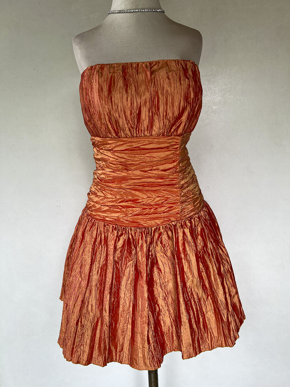 VESTIDO CORTO NARANJA - TALLA 44 1