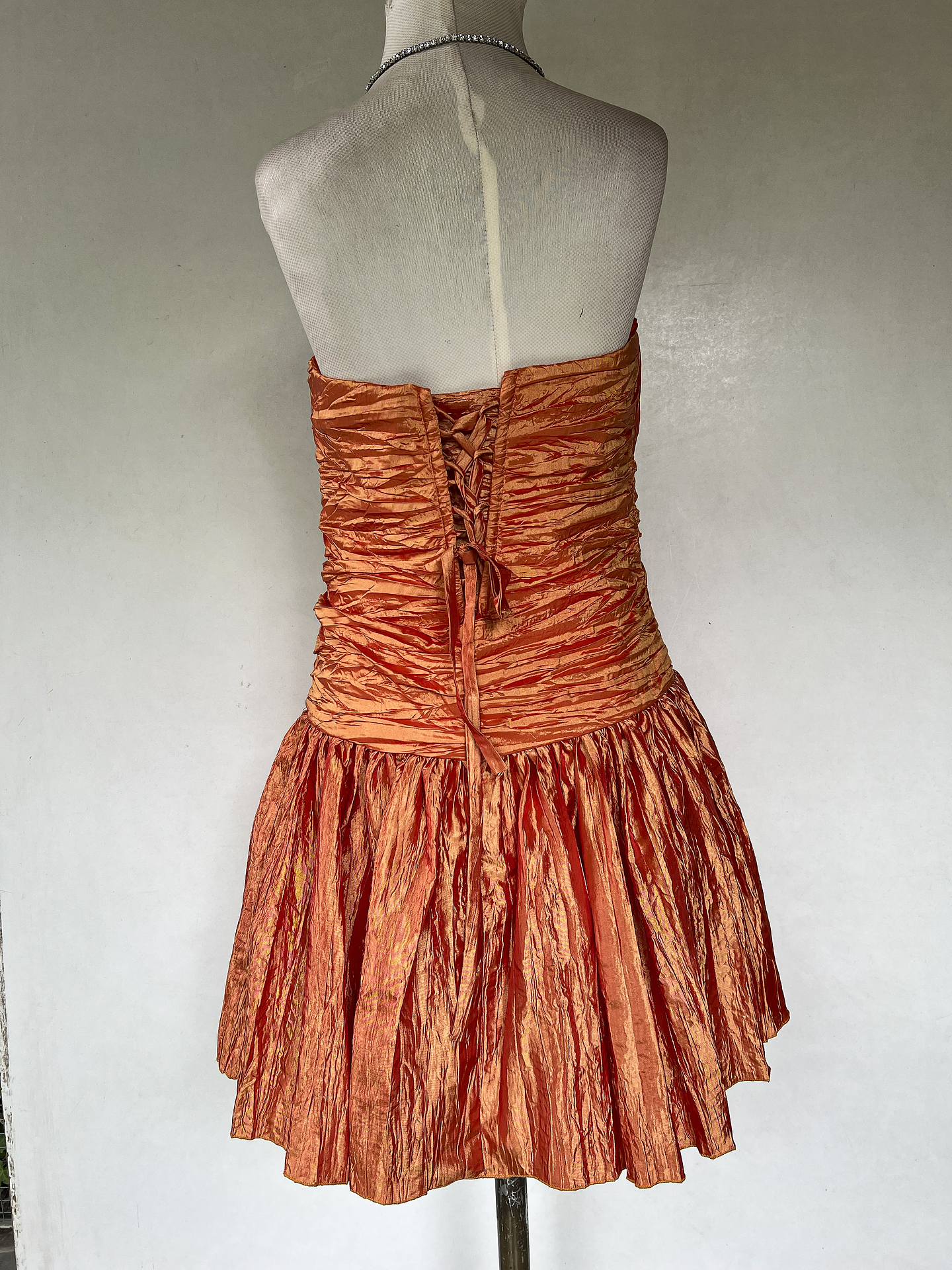 VESTIDO CORTO NARANJA - TALLA 44 4
