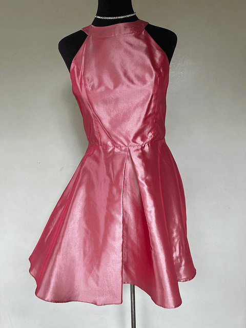 VESTIDO CORTO ROSA - TALLA 44