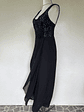 VESTIDO LARGO NEGRO TOP AZUL - TALLA 48 - Miniatura 3