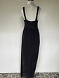 VESTIDO LARGO NEGRO TOP AZUL - TALLA 48 - Miniatura 4