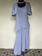 VESTIDO LARGO CELESTE VINTAGE - TALLA 44 - Miniatura 1