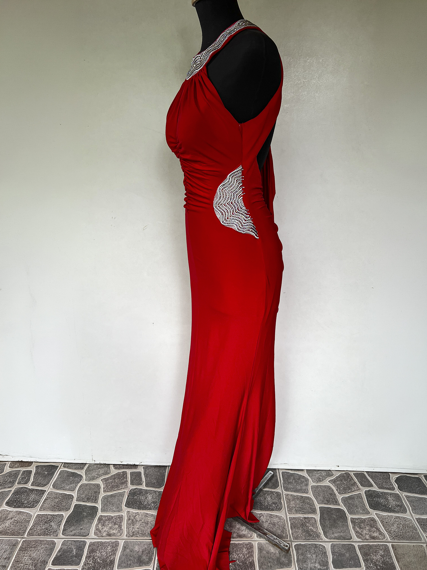 VESTIDO LARGO ROJO - TALLA L 3