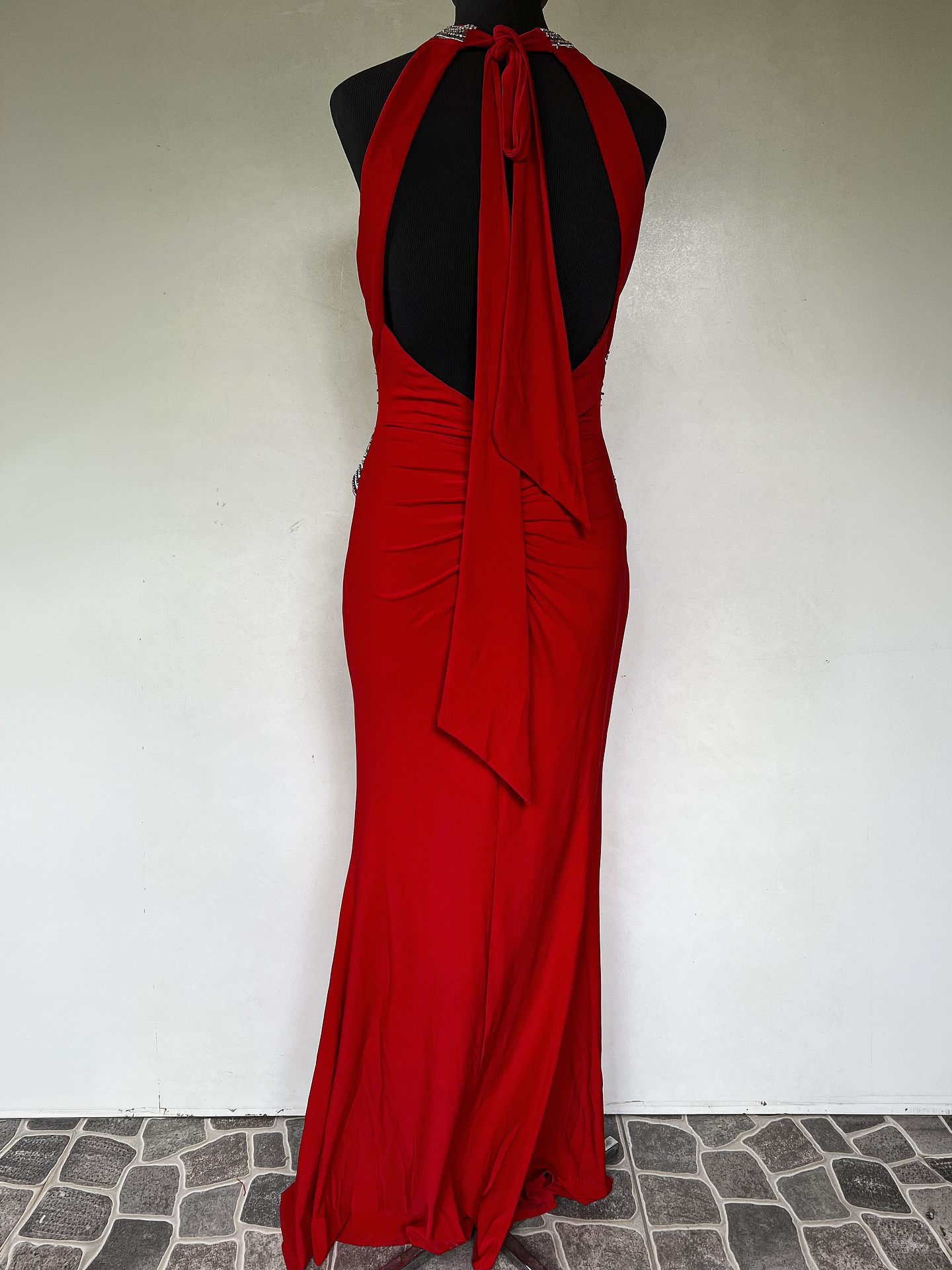 VESTIDO LARGO ROJO - TALLA L 4