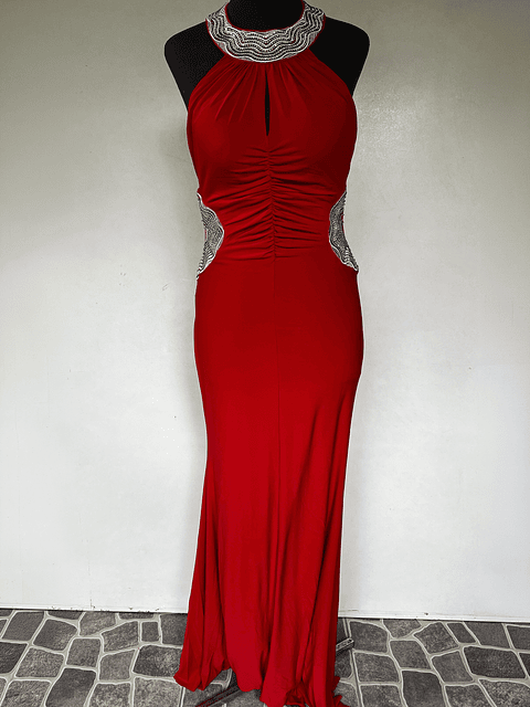 VESTIDO LARGO ROJO - TALLA L