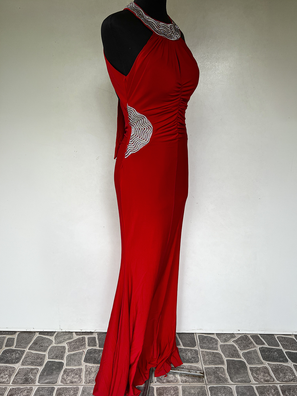 VESTIDO LARGO ROJO - TALLA L 2