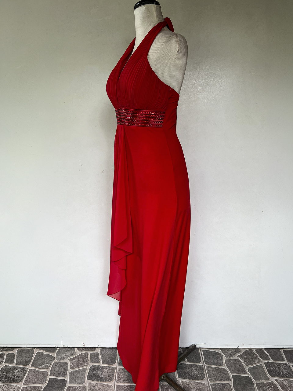 VESTIDO LARGO ROJO - TALLA S 3
