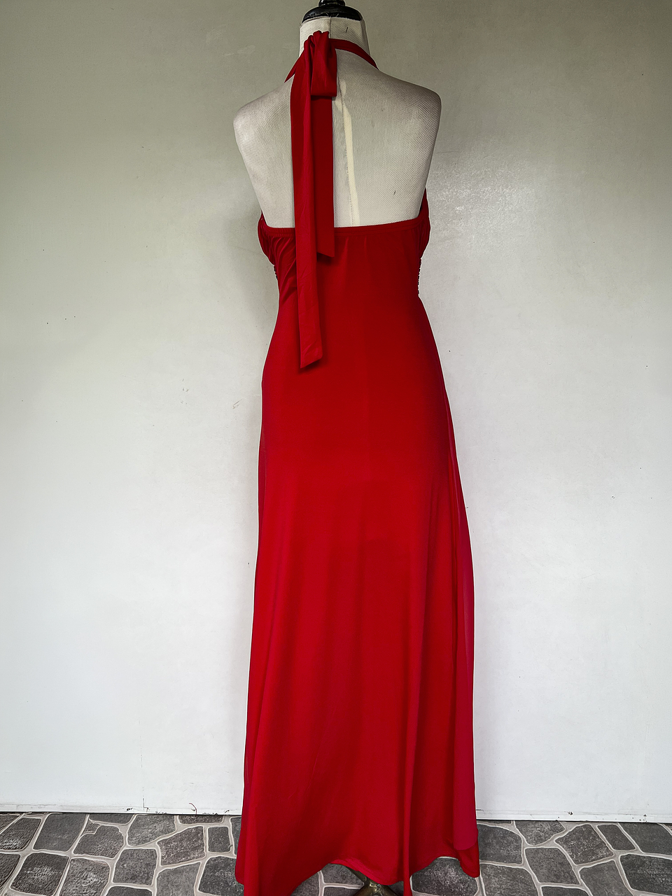 VESTIDO LARGO ROJO - TALLA S 4