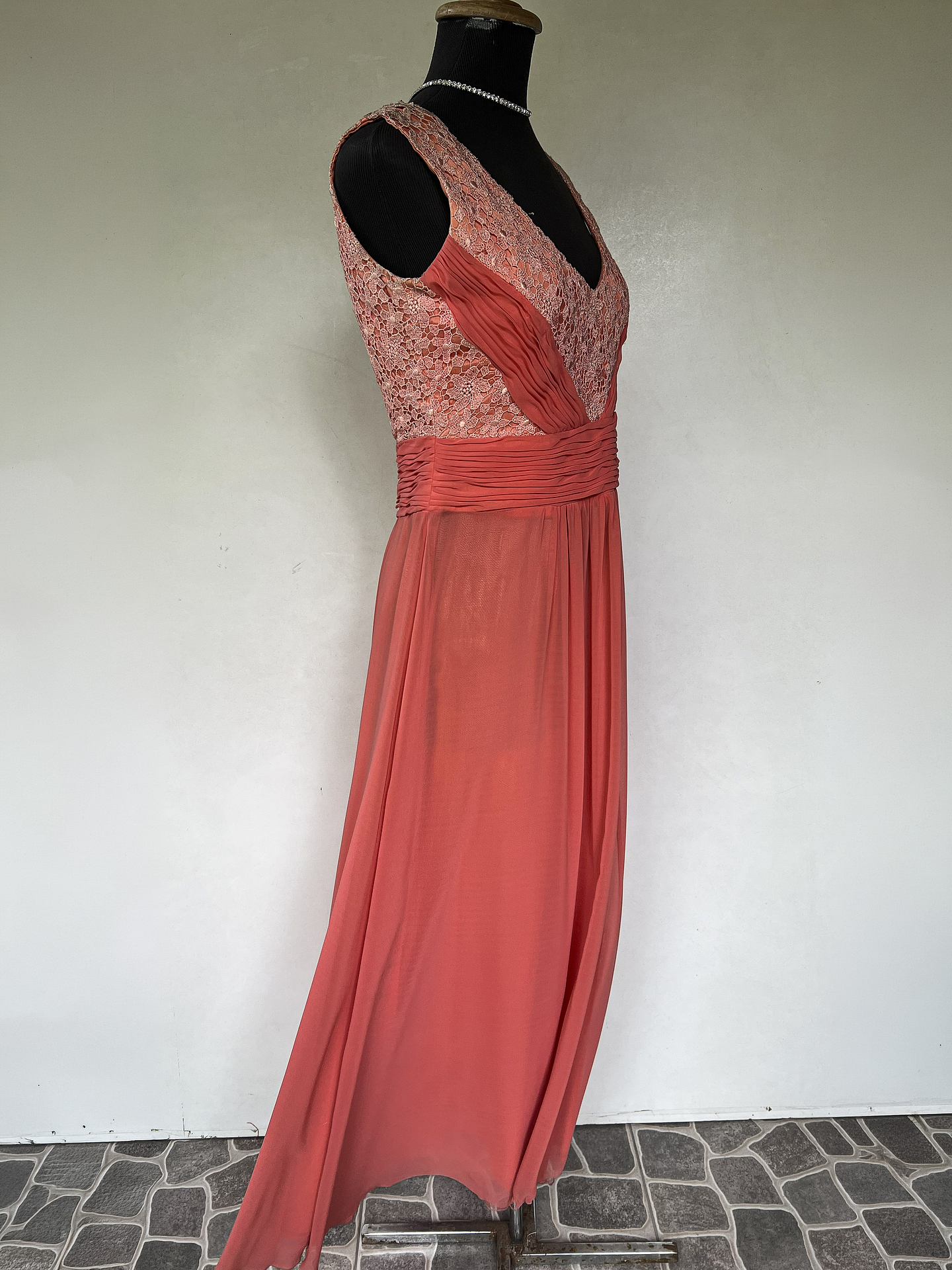 VESTIDO LARGO DURAZNO - TALLA 42, 44 2