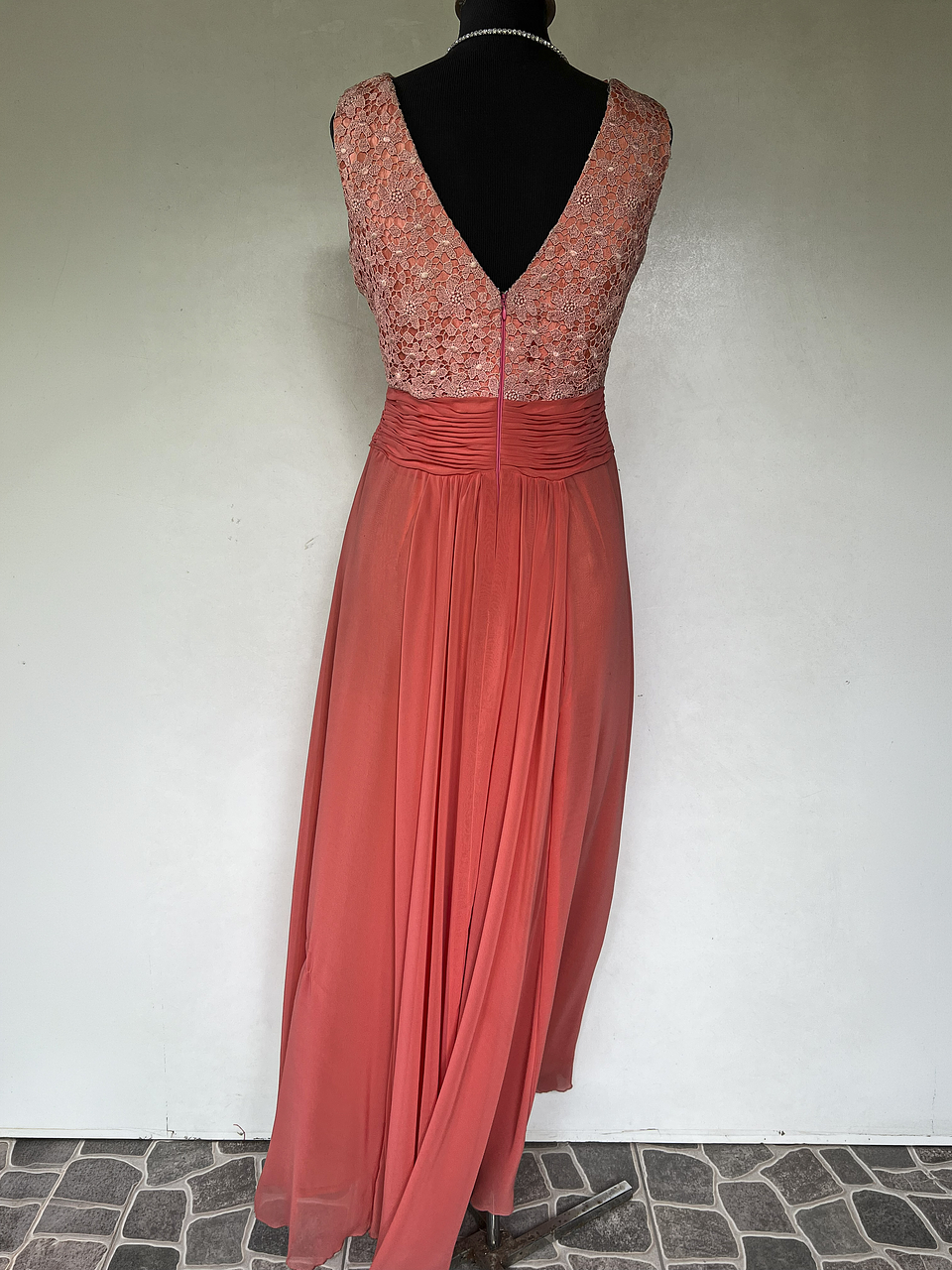 VESTIDO LARGO DURAZNO - TALLA 42, 44 4