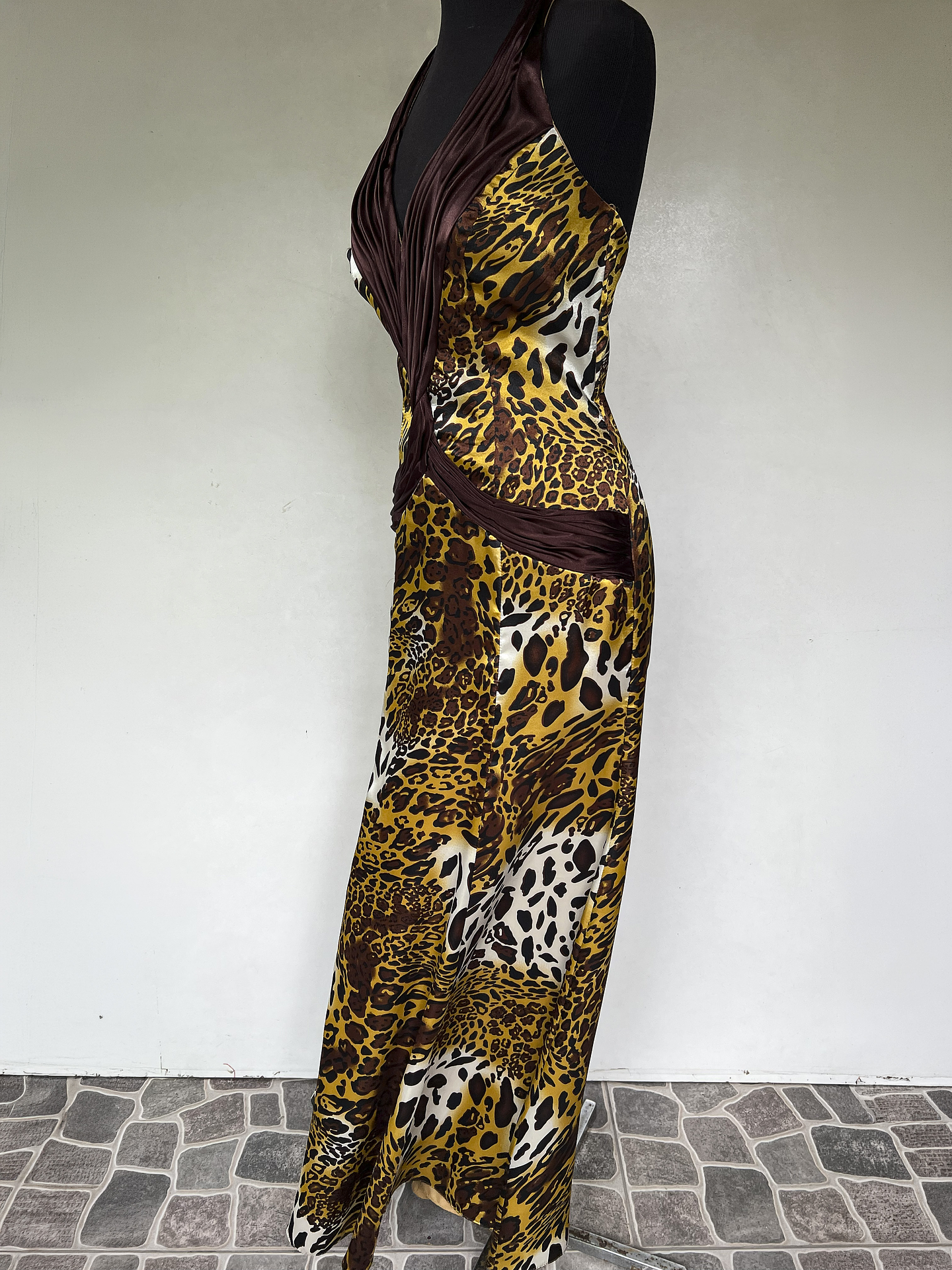 VESTIDO LARGO CAFE TIGRE - TALLA 44 3