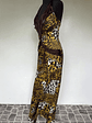 VESTIDO LARGO CAFE TIGRE - TALLA 44 - Miniatura 3