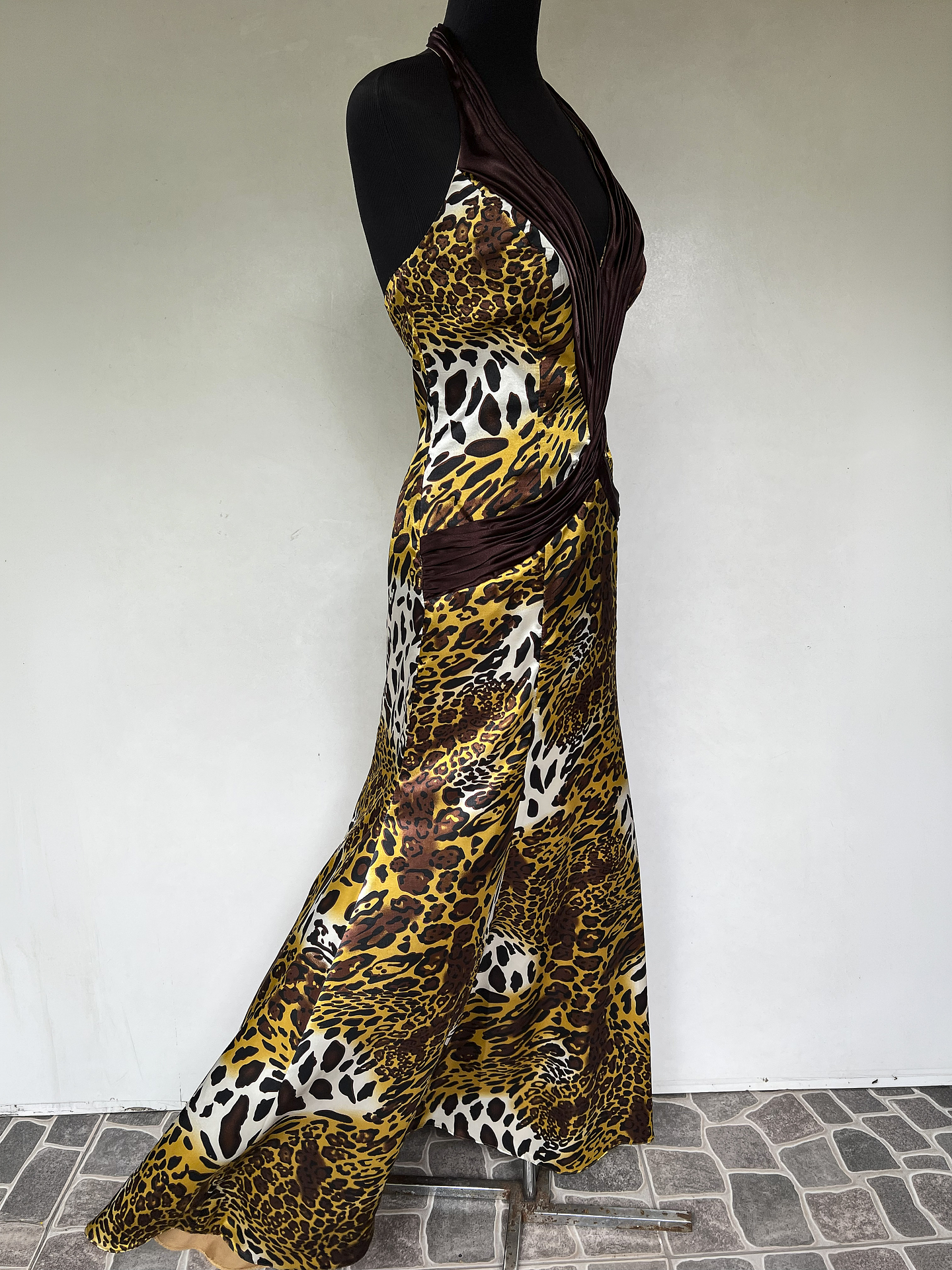 VESTIDO LARGO CAFE TIGRE - TALLA 44 2