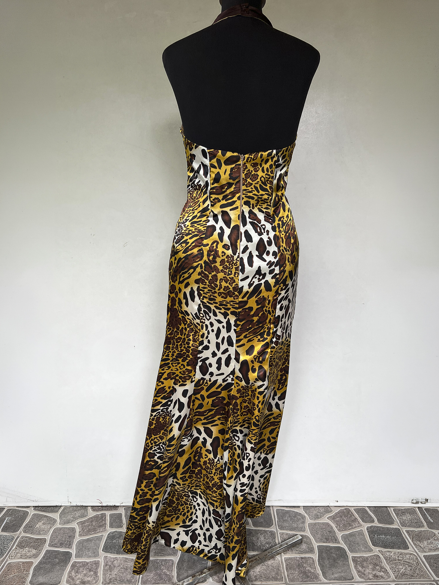 VESTIDO LARGO CAFE TIGRE - TALLA 44 4