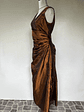 VESTIDO LARGO CAFE BRILLANTE - Miniatura 3