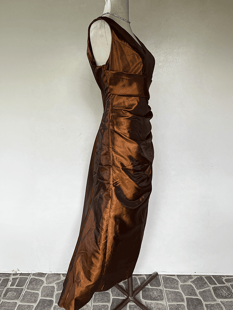 VESTIDO LARGO CAFE BRILLANTE