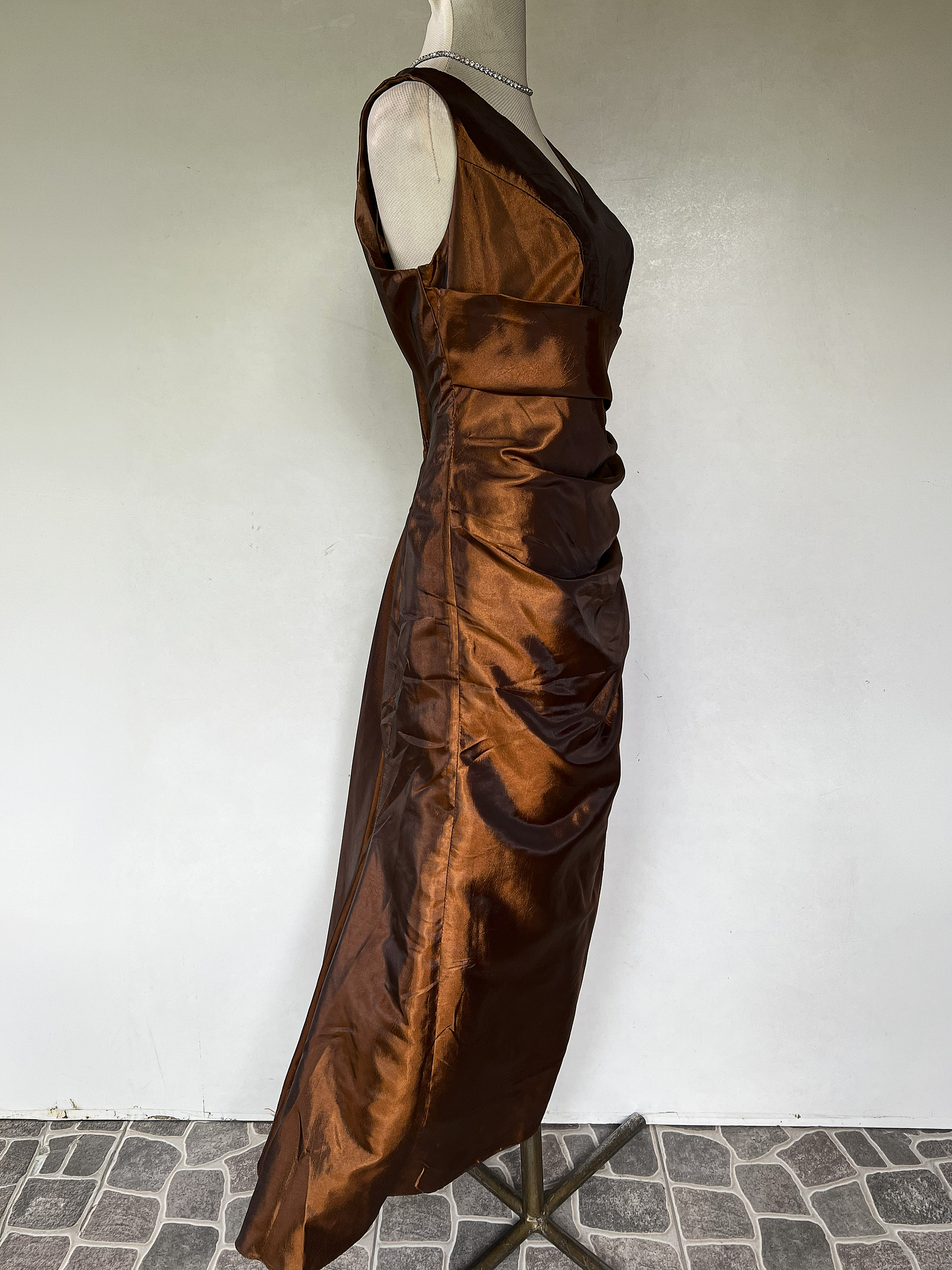 VESTIDO LARGO CAFE BRILLANTE 2