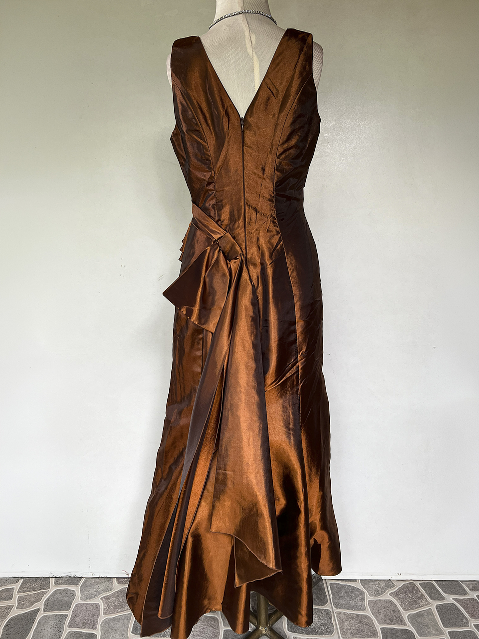 VESTIDO LARGO CAFE BRILLANTE 4