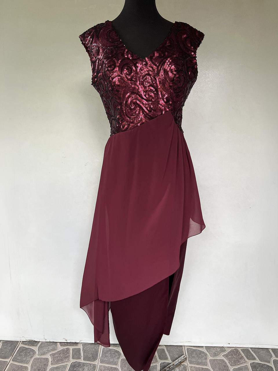 VESTIDO LARGO VINO 1