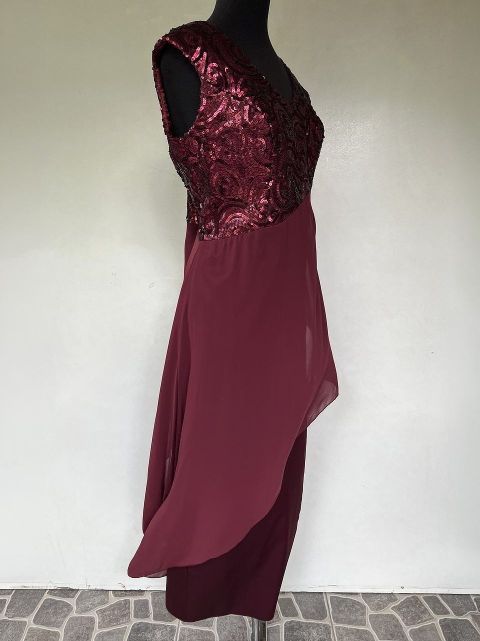 VESTIDO LARGO VINO 2