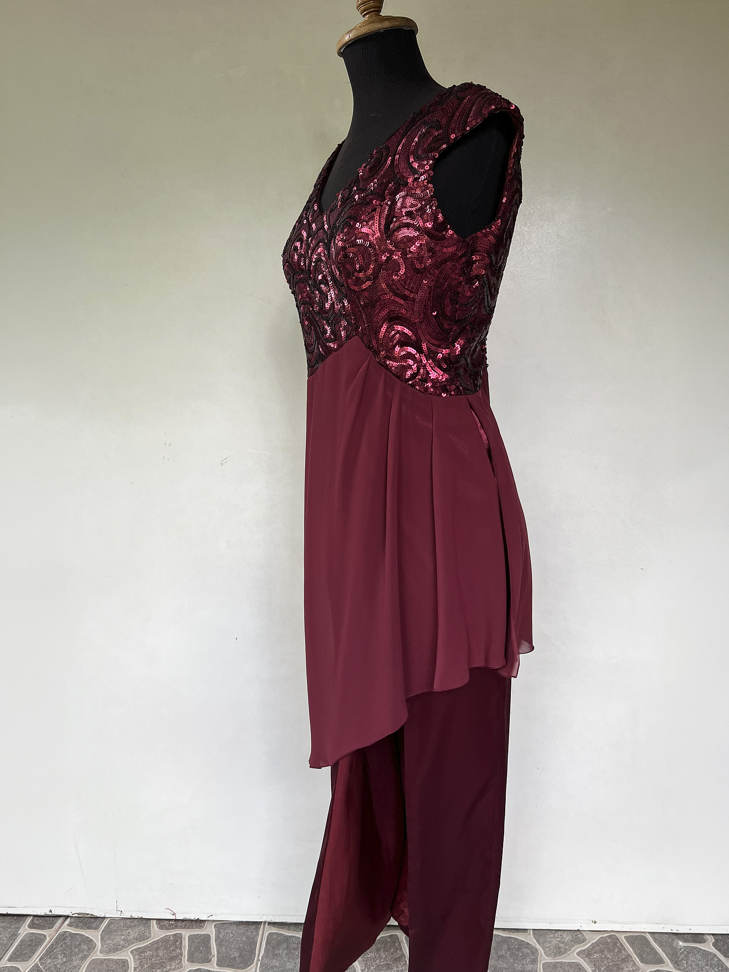 VESTIDO LARGO VINO 3