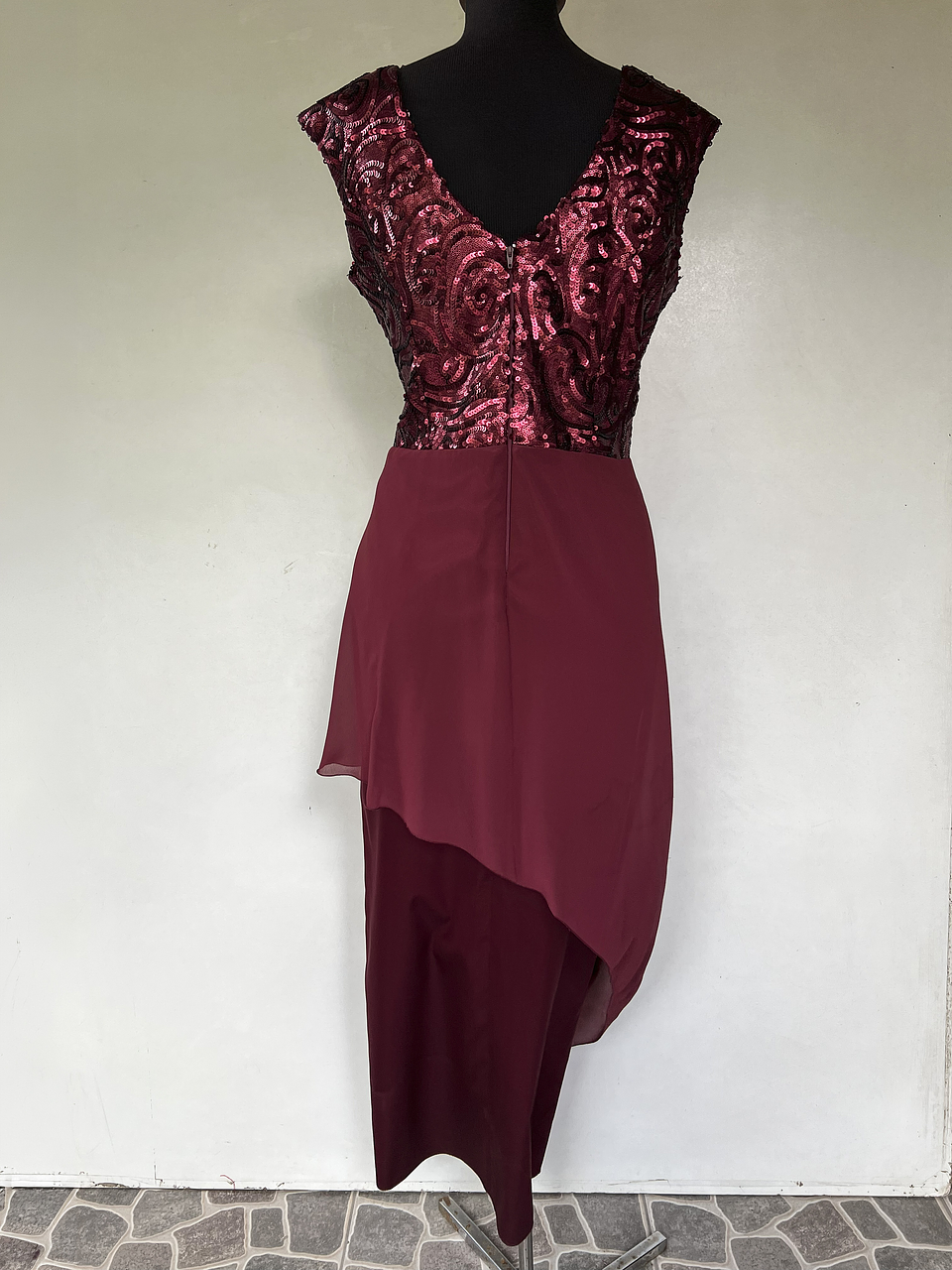 VESTIDO LARGO VINO 4