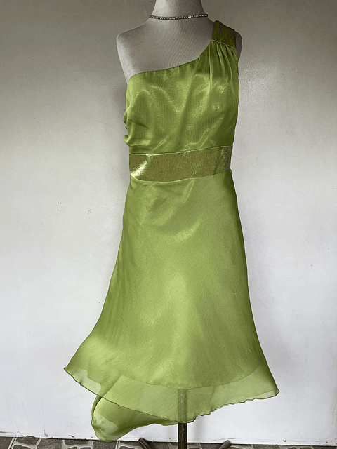 VESTIDO LARGO VERDE CLARO - TALLA 40