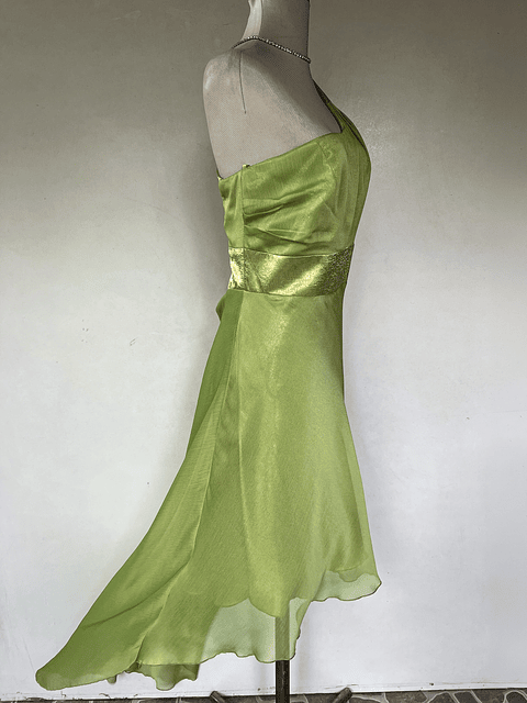 VESTIDO LARGO VERDE CLARO - TALLA 40
