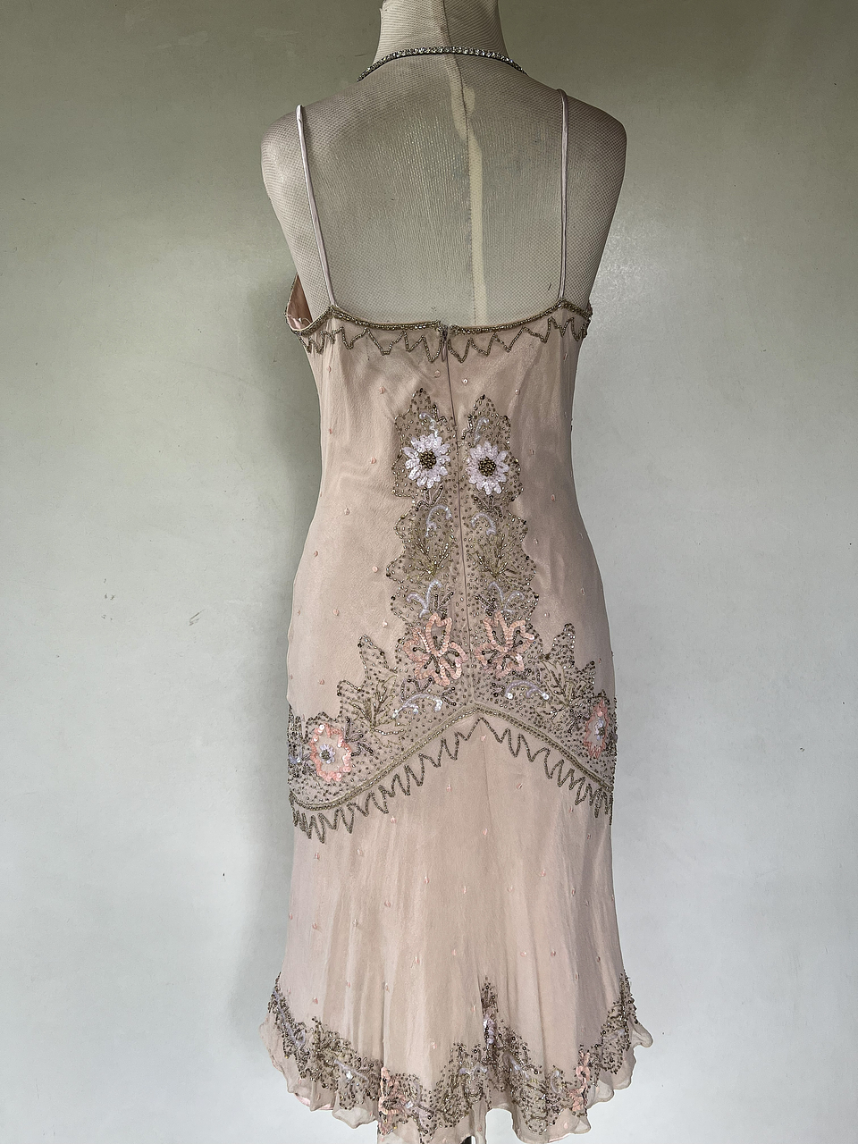 VESTIDO LARGO CREMA - TALLA 40 4