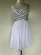 VESTIDO LARGO BLANCO TOP BRILLANTE - TALLA 40 - Miniatura 1