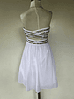 VESTIDO LARGO BLANCO TOP BRILLANTE - TALLA 40 - Miniatura 4