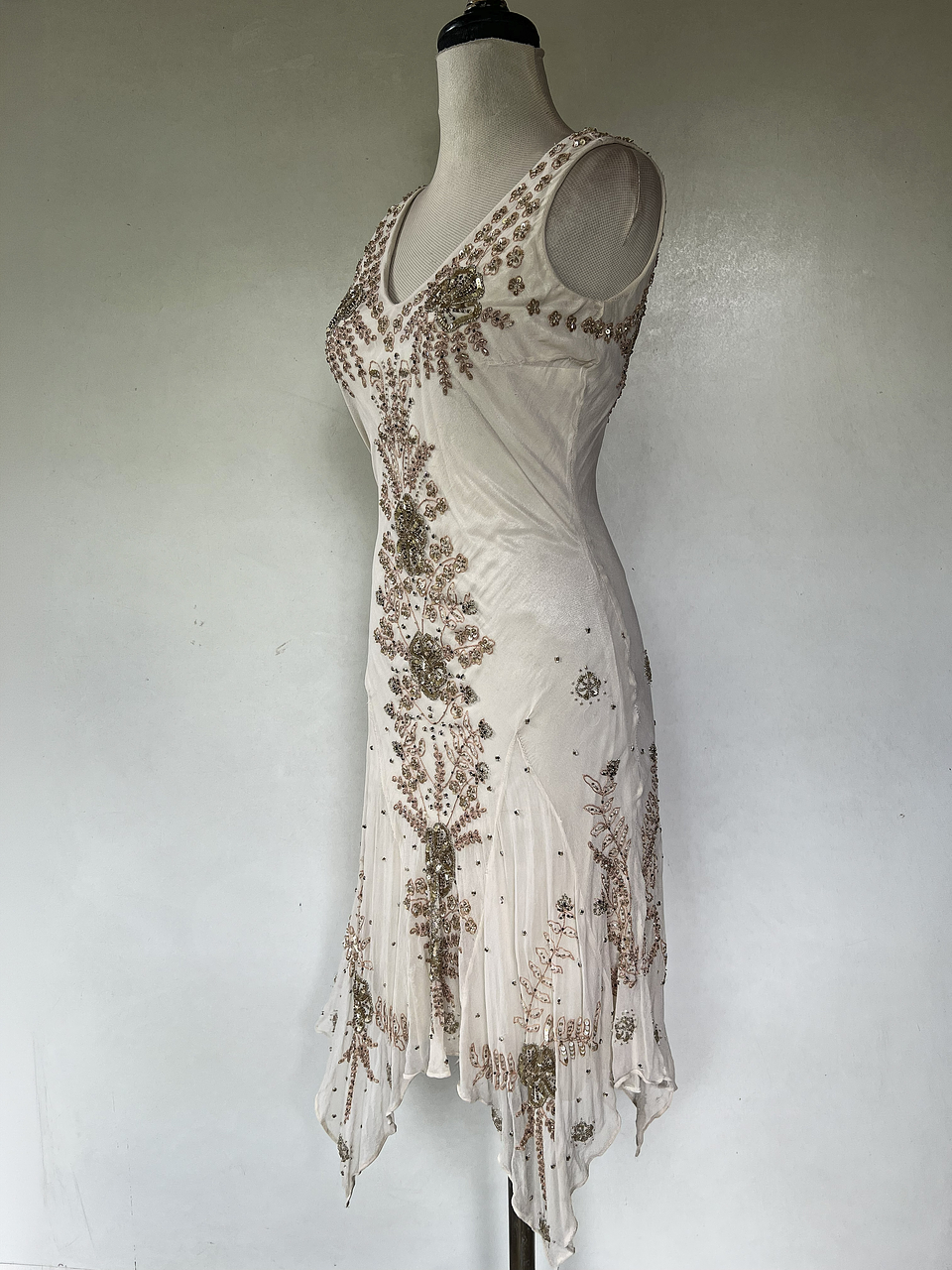 VESTILO LARGO BLANCO FLORES - TALLA 40 3