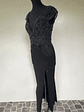 VESTIDO LARGO NEGRO TOP BRILLOS - TALLA 44 - Miniatura 3