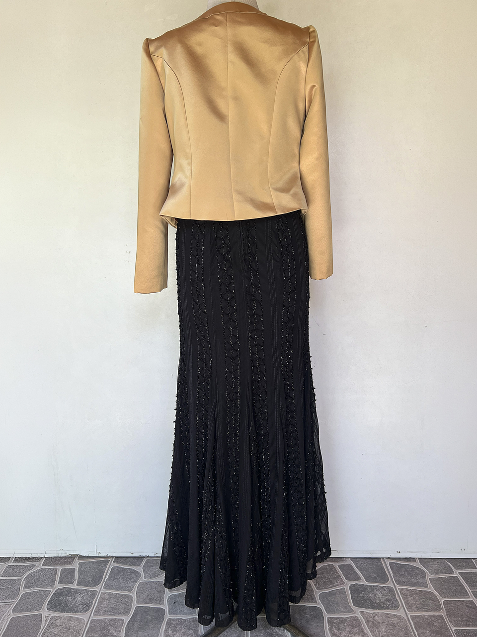 VESTIDO NEGRO LARGO (TOP POR SEPARADO) - TALLA 40 3