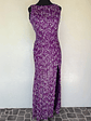 VESTIDO LARGO MORADO LENTEJUELAS - TALLA 44 - Miniatura 1