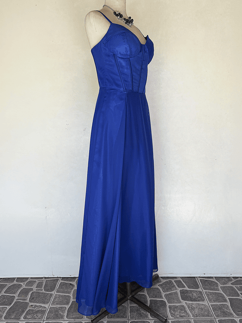 VESTIDO LARGO AZUL - TALLA 44