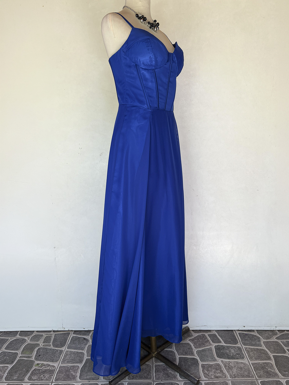 VESTIDO LARGO AZUL - TALLA 44 2