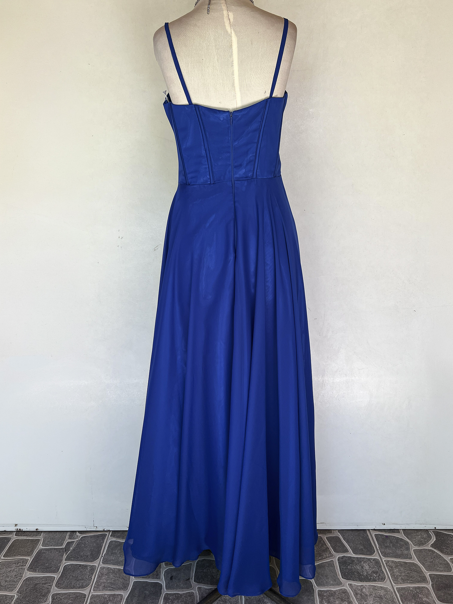 VESTIDO LARGO AZUL - TALLA 44 4